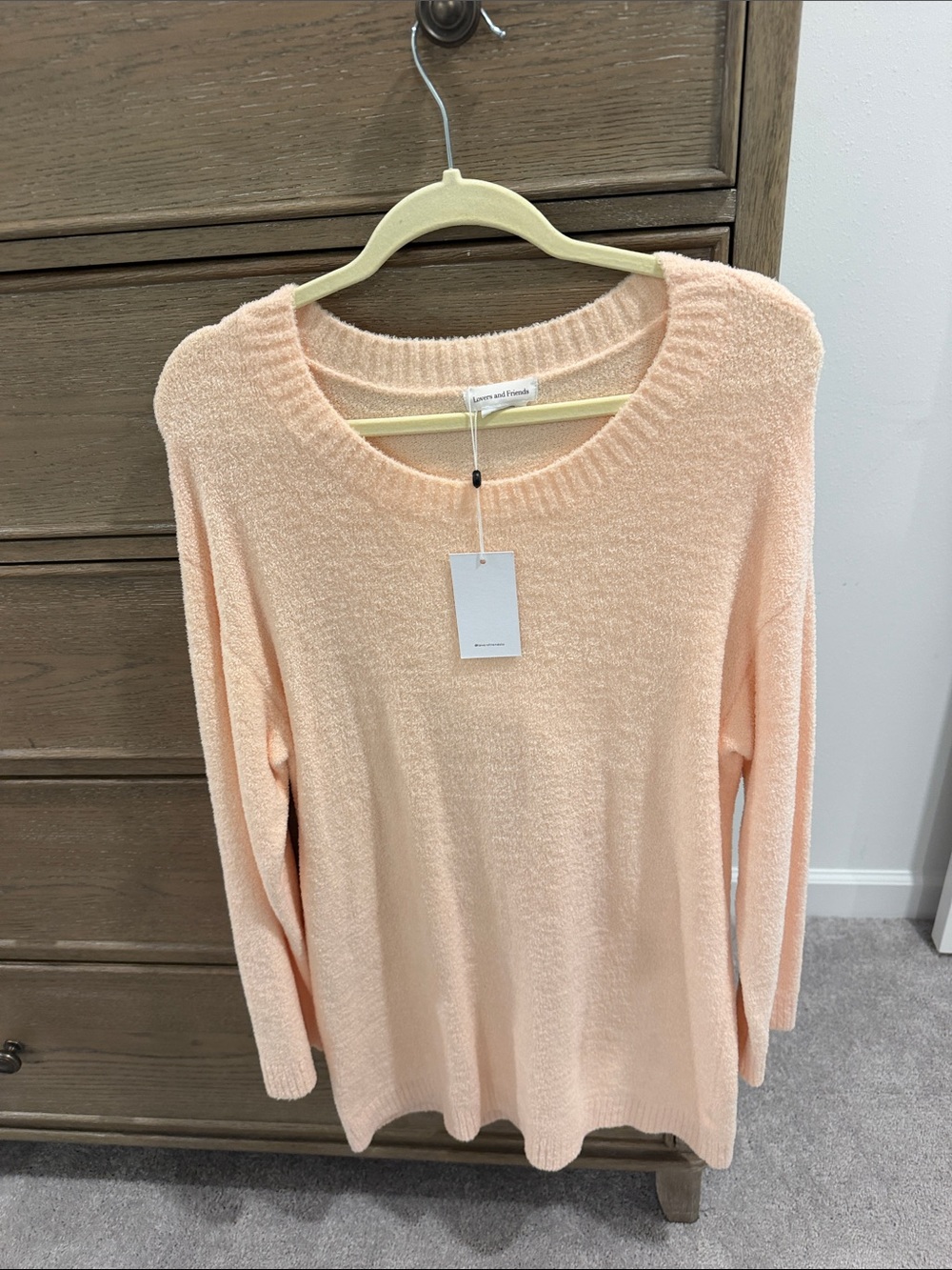 Lovers + Friends Peach Crewneck Sweater